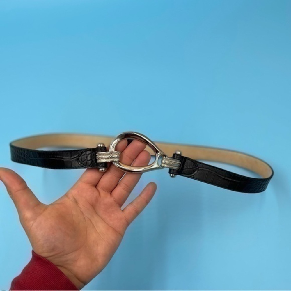 Vintage Engraved Hardware Leather Belt